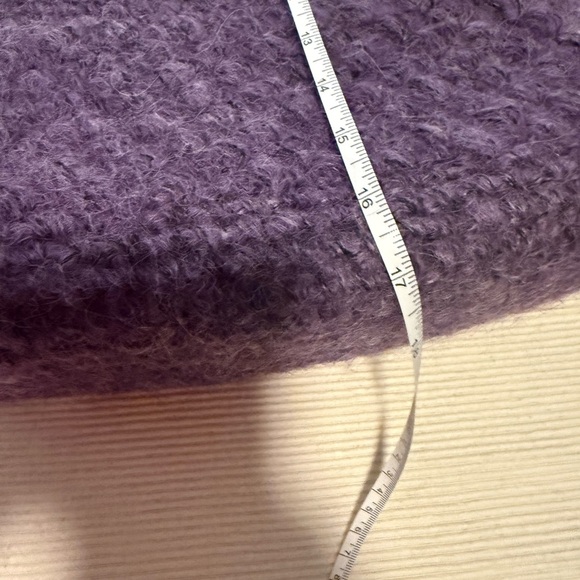 Adriana Caras Purple Tote with Plush Knit Texture 100% Rayon - Picture 7 of 10